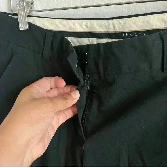 Theory Black Lightweight Women’s Flare Casual Pants with Pockets Size 2 - Picture 12 of 14